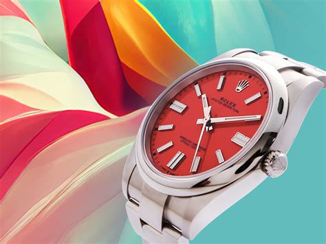 oyster perpetual rolex red|rolex oyster perpetual color chart.